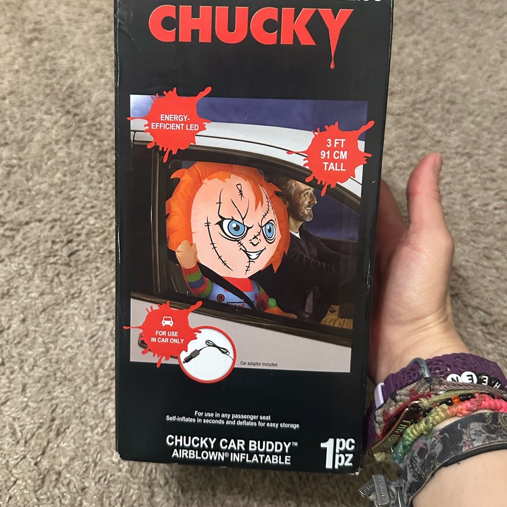 Halloween Horror car buddy Childs play Chucky blow up inflatable hot topic movie